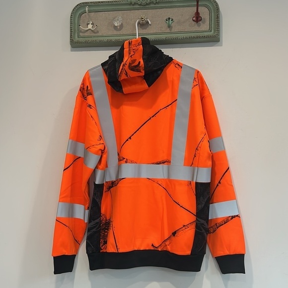 SafetyShirtz SS360 Orange American Grit Hoodie ANSI Class 3 new men’s large - Picture 6 of 6